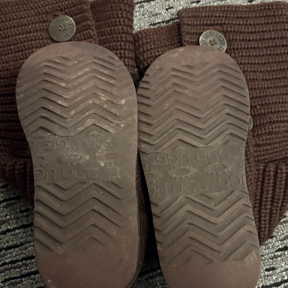 UGG Chocolate Knit Boots with Button Accents - Picture 2 of 2